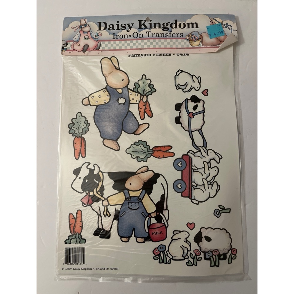 Vintage Daisy Kingdom Farmyard Friends Iron On Transfers
